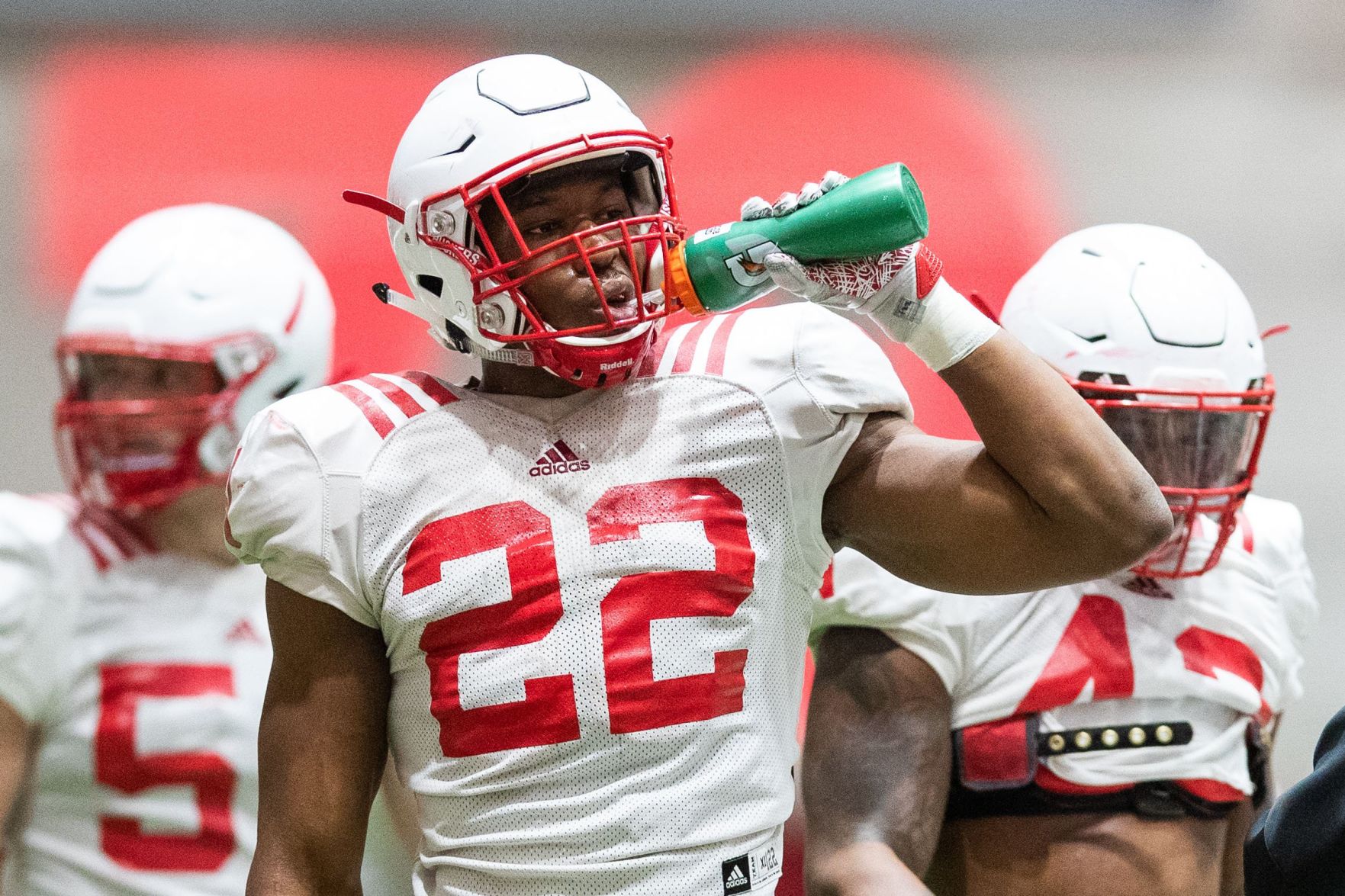 Nebraska worked through practice on April 3, 2019 in Lincoln.